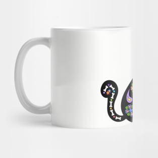 Day of the Dead Skeleton Flower Cat Mug